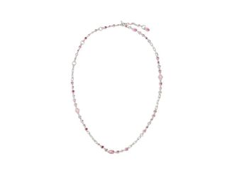 Kendra Scott Mini Elisa Abbie Strand Womens Necklace Womens Necklace Silver Pink Mix, Brass