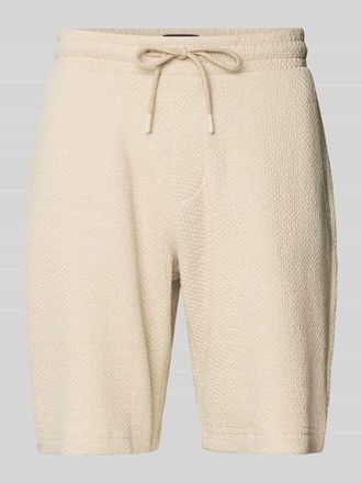 Mc Neal Relaxed Fit Sweatshorts mit Strukturmuster in Sand, Gr&ouml;&szlig;e XXL