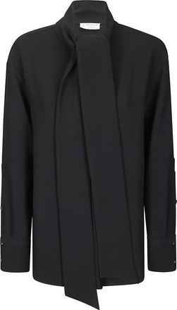 Alberto Biani Shirt With Tie Detail And Crew Neckline