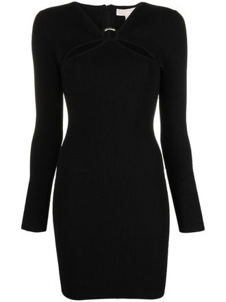 Michael Michael Kors ribbed-knit mini dress - Black