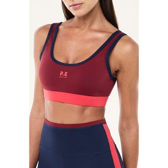 P.E Nation Pursuit Sports Bra in Cabernet at Nordstrom, Size X-Small