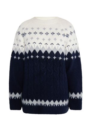 Usha Gebreide trui Dames Navy Veelkleurig