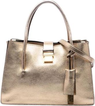 Miu Miu Pre-owned Satchel - Dames - Vintage Handtas - Geel - ONE Size - Leer - Vintage