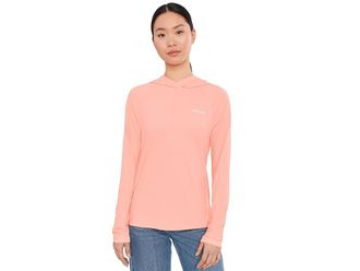 Columbia PFG Solar Stream II Hoodie Womens Sweatshirt Tiki Pink : 2XL, Elastane/Polyester