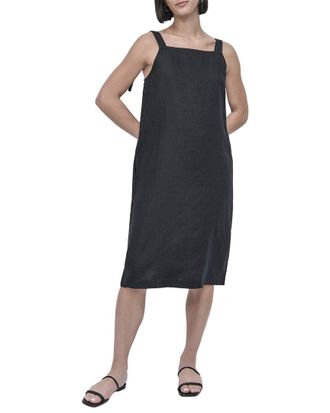 DKNY Tie Strap Linen Dress