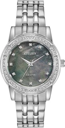 Citizen Womens Silhouette Crystal Accented Bracelet Watch, 31mm in Silver at Nordstrom Rack