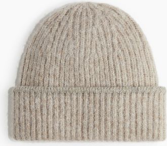 H&M Weich angeraute Beanie - Grau