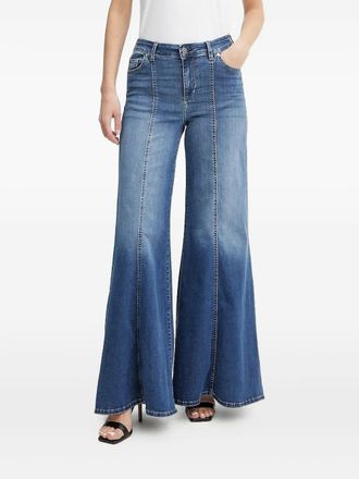 Liu Jo panelled flared jeans - Blue