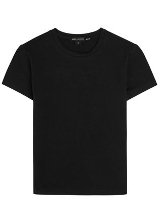 Good American Stretch-cotton T-shirt - Black - XL (UK16 / XL)