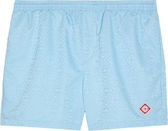 Casablanca Casablanca Monogram Shell Swim Shorts - Light Blue - XL