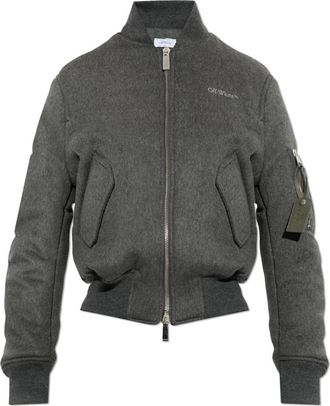 Off-white Kasjmieren jas - Dames - Jassen - Grijs - Maat: XS Kasjmier