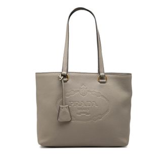 Prada Pre-owned Prada Vitello Daino Canapa Logo Tote Ladies IJI30WTKNIXS9N24