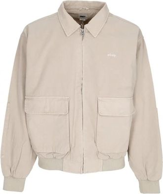 Obey Montreal Bomber Jas Zilver Grijs - Heren - Zomerjassen - Grijs - S - Jassen