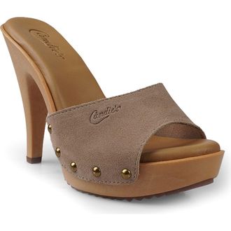 Candie's Viviana Platform Sandal in Light Taupe at Nordstrom, Size 11