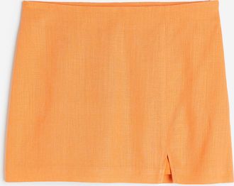 H&M Minijupe aus Leinenmischung - Orange