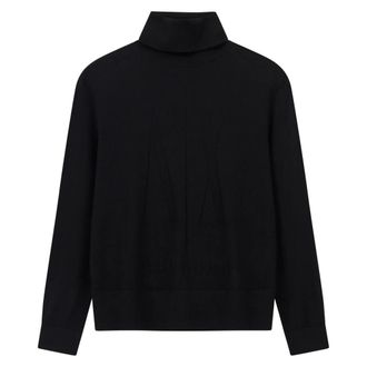 A|X Armani Exchange Turtlenecks, male, Black, Size: XS Maxi-Logo Pullover