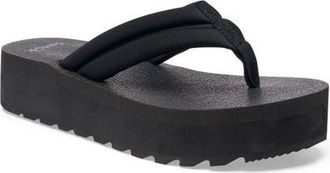 Sanuk Yoga Platform Flip Flop in Black at Nordstrom, Size 10