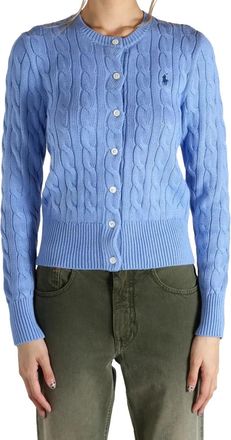 Ralph Lauren Cable-Knit Cotton Cardigan - Blue