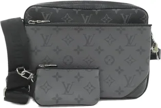 Louis Vuitton Black Coated Canvas Shoulder Bag (Pre-Owned)