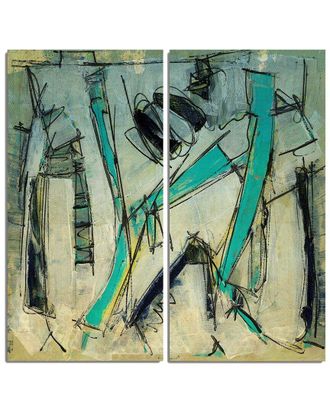 Ready2HangArt Ready2hangart Bueno Exchange Xxxvi 2Pc Wrapped Canvas Wall Art By Tristan Scott