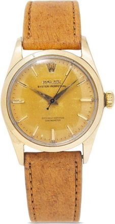 Rolex 1958 pre-owned Oyster Perpetual 34mm - men - 18kt Yellow Gold - One Size