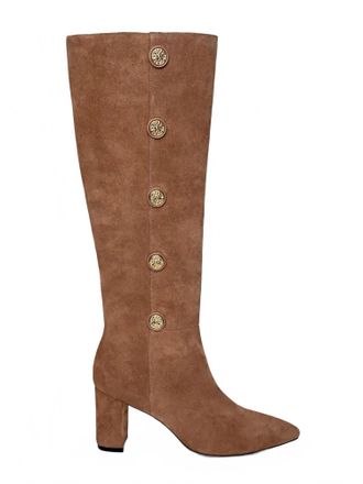 L'agence Womens Octavie Knee-High Boot In Sand Suede