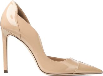 Jimmy Choo London 100 mm Brigitte pumps met puntige neus - Beige