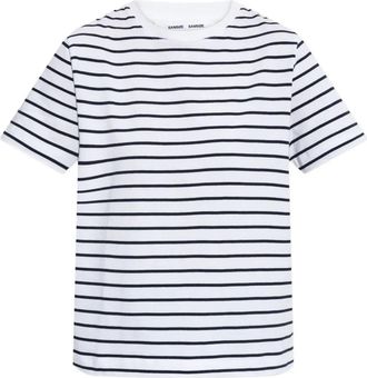 Samsøe & Samsøe Camino striped T-shirt - women - Organic Cotton - L - White