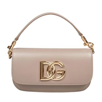 Dolce & Gabbana Dames, Tassen, Beige, Maat: ONE Size Leer