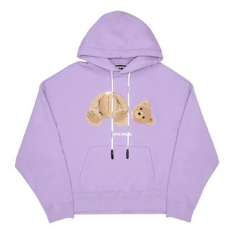 Palm Angels FW21 Bear Hoodie Lilac Brown PMBB058F21FLE0073660