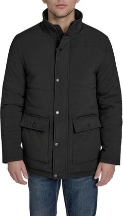Cole Haan Stretch Crinkle Quilted Jacket in Black at Nordstrom, Size Xx-Large