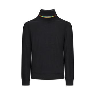 Paul Smith Turtlenecks, male, Black, Size: XL Roll Neck Mens Sweater