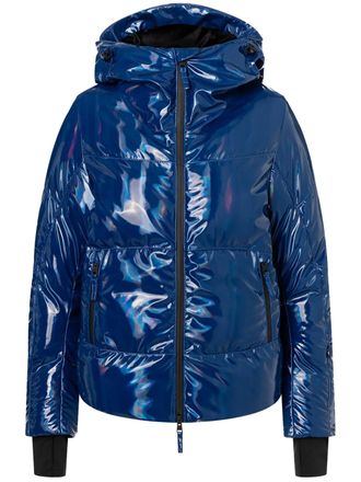 Jet Set Blue Rosalia Iridescent Quilted Jacket