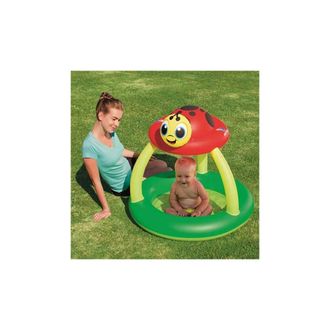 Trade Shop Trade Shop - Piscina Gonfiabile Coccinella Con Parasole 91 X 84 Cm 23 L Per Bambini