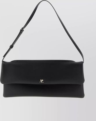 Courr&egrave;ges na leather shoulder bag