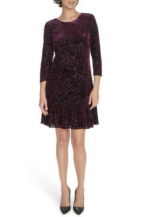 Tommy Hilfiger Three Quarter Sleeve Minidress in Ruby at Nordstrom Rack, Size 10
