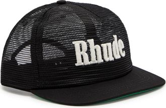 Rhude Rhude Logo-embroidered Mesh cap - Black And White - One Size