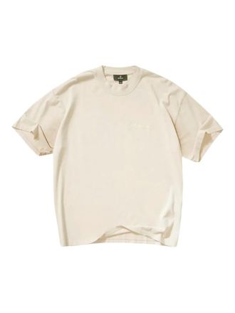 Represent T-shirt met geborduurd logo - Beige