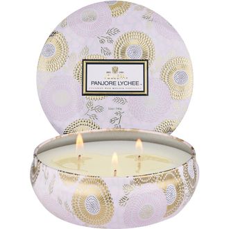 Voluspa Three-Wick Tin Candle in Panjore Lychee at Nordstrom Rack