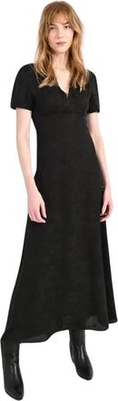 Molly Bracken Tone-op-tone lange jurk - Zwart - Dames - Maxi kleedjes - Zwart - L - Polyester - Kleedjes