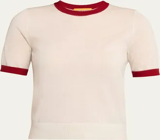 Guest In Residence Airy Ringer Cashmere Tee