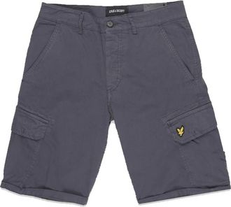 Lyle & Scott Cargo Broek Donker Marine Bermuda Stijl - Heren - Korte Broeken - Blauw - W30 - Katoen - Korte Broeken
