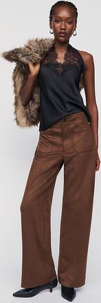 Maeve @merricksart x Maeve Colette Faux Suede Full Length Pants