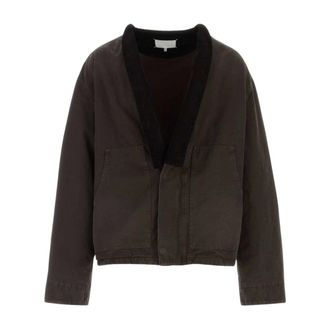 Maison Margiela Chaqueta de algod&oacute;n con cuello extra&iacute;ble - Jackets - Hombre - Marr&oacute;n - L
