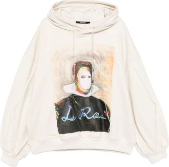 Songzio Felpa Retrato Painted con cappuccio - Toni neutri