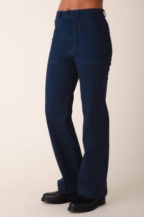 PRAIRIE UNDERGROUND High Rise Long Smithy Pant In Atlantic