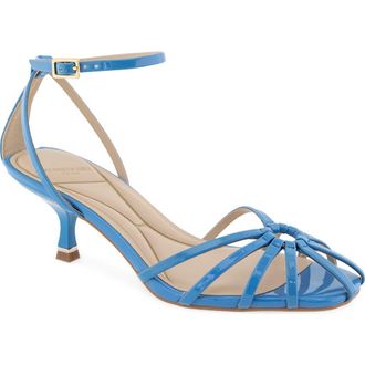 Kenneth Cole Genevieve Ankle Strap Sandal in Blue Patent at Nordstrom, Size 6.5