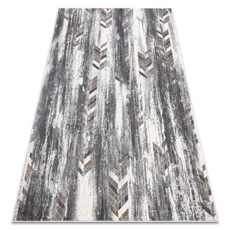 RugsX Rugsx - Alfombra Noble Moderna 9732 47 Espina De Pescado, Vintage - Structural Dos Niveles De Vell&oacute;n Gris / Beige Grey 120x170 Cm