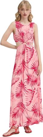 Liu Jo Maxi Jurk met Uitsnijding - Dames - Maxi kleedjes - Roze - L - Kleedjes