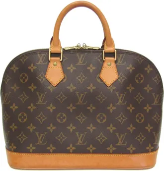Louis Vuitton Alma Monogram Brown Canvas Handbag (Pre-Owned)